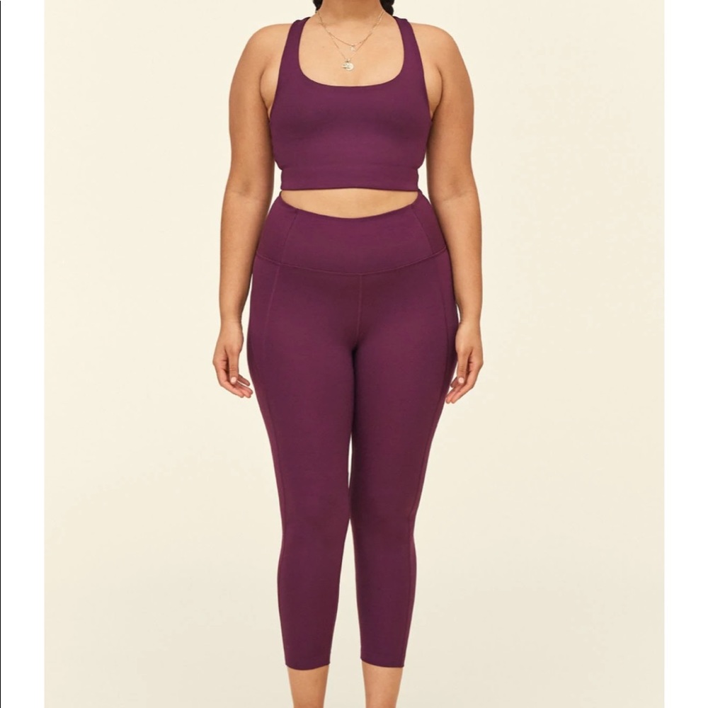 Girlfriend Collective Plum Compressive High Rise Leggings